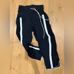 Free People Black and white Track Pants